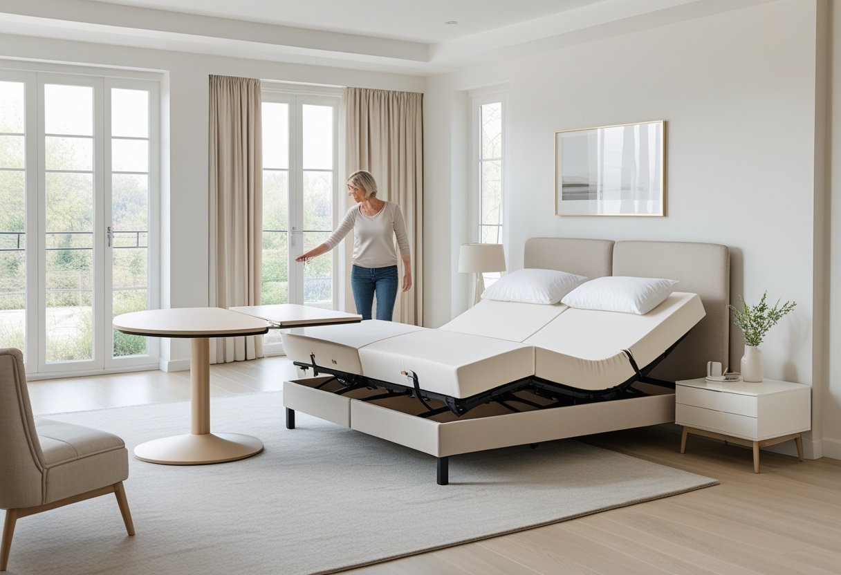 Saadan skaber du det perfekte sovevaerelse med en elevationsseng og et rundt bord med udtraek